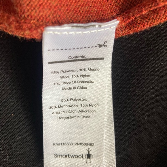 Smartwool Colorblock Sweater in Burgundy and Pink - Picture 4 of 5